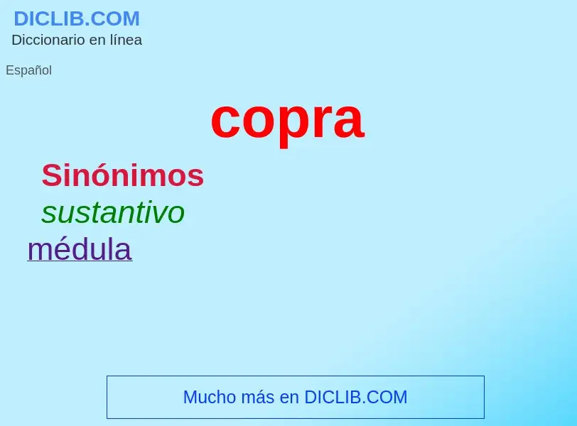 What is copra - definition