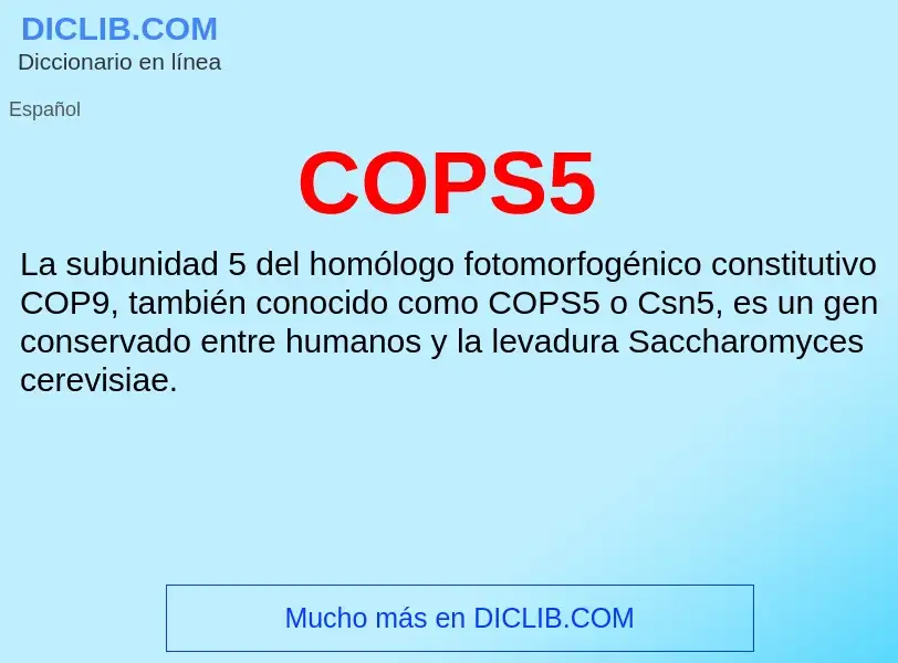 ¿Qué es COPS5? - significado y definición