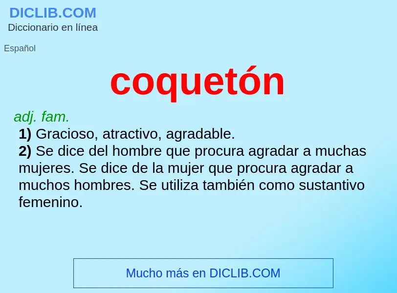 Wat is coquetón - definition