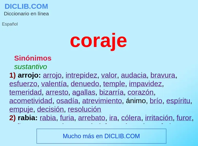 Wat is coraje - definition