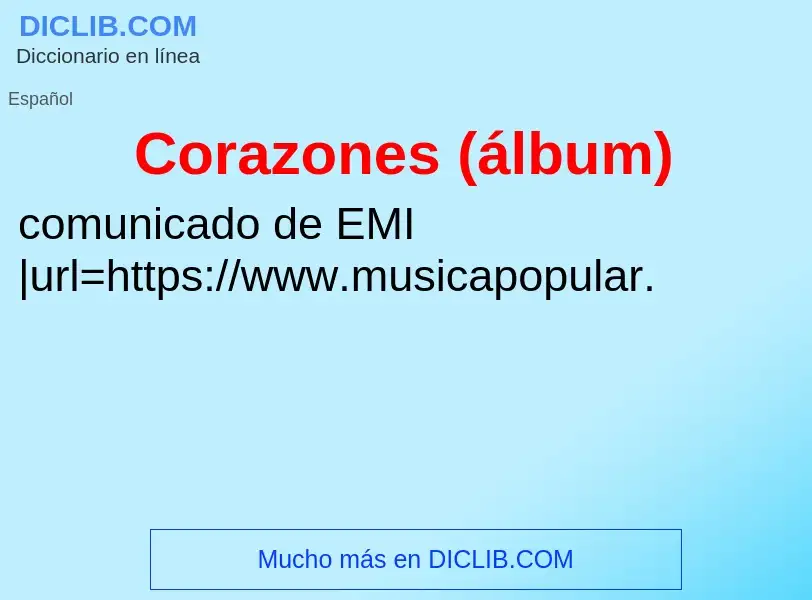 Wat is Corazones (álbum) - definition