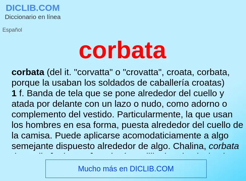 What is corbata - definition