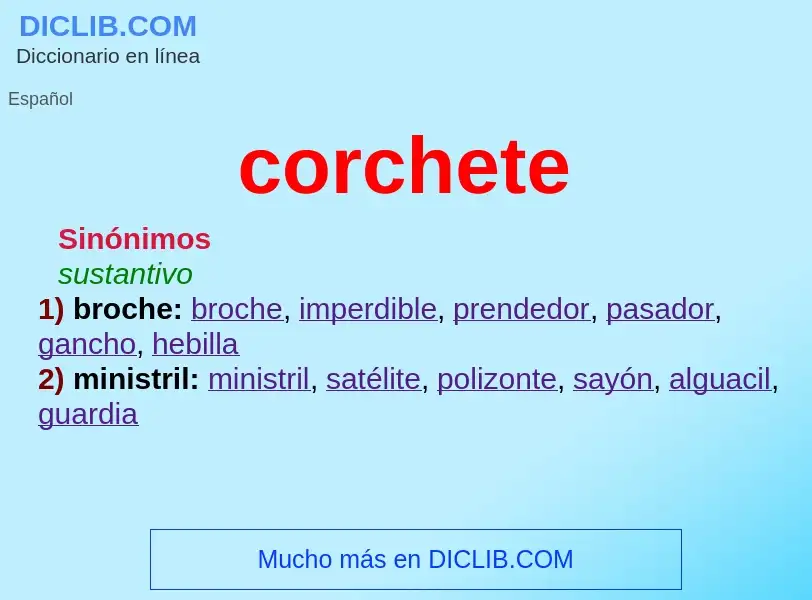 Was ist corchete - Definition