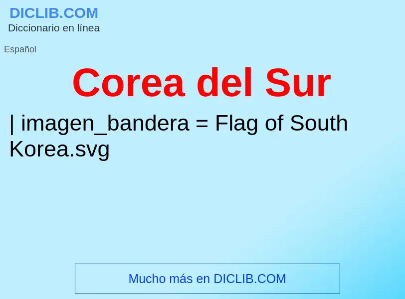 What is Corea del Sur - definition