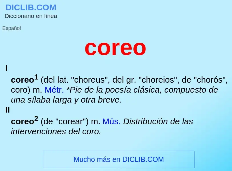 What is coreo - definition