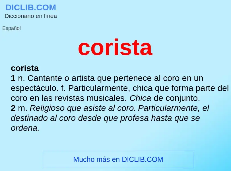 Wat is corista - definition