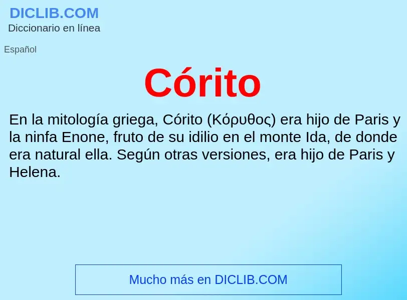 What is Córito - meaning and definition