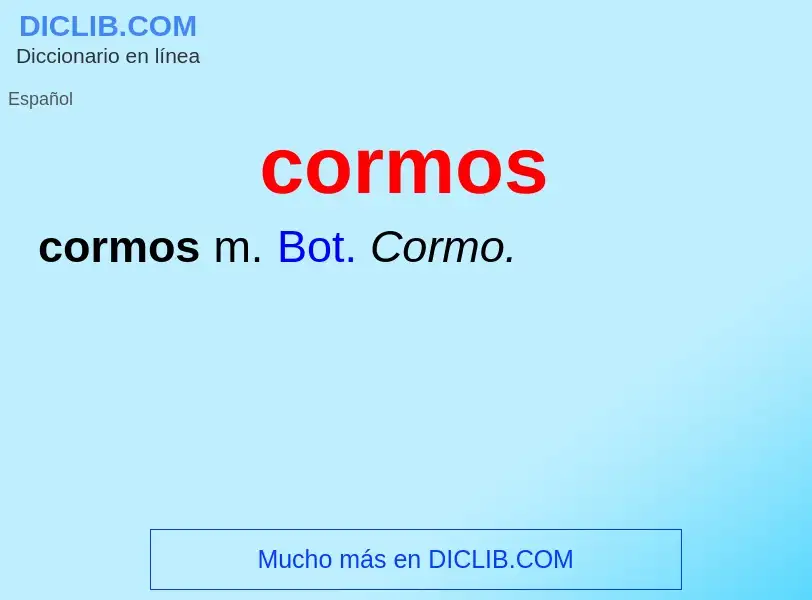 Wat is cormos - definition