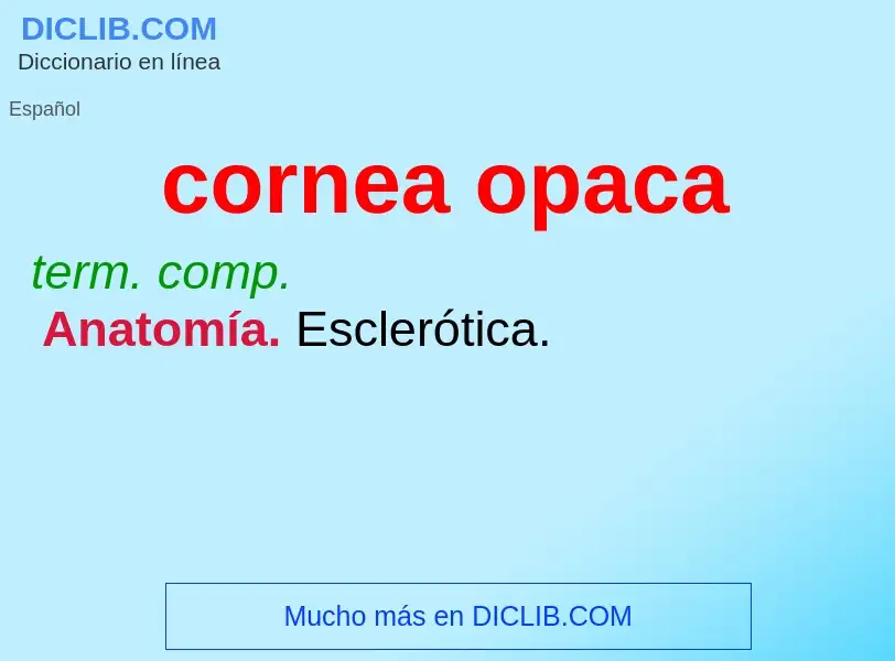 O que é cornea opaca - definição, significado, conceito