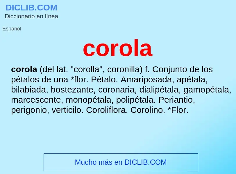 Was ist corola - Definition