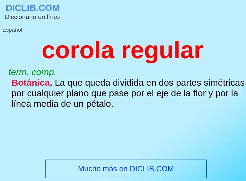 Was ist corola regular - Definition