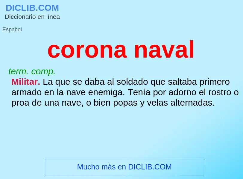 ¿Qué es corona naval? - significado y definición