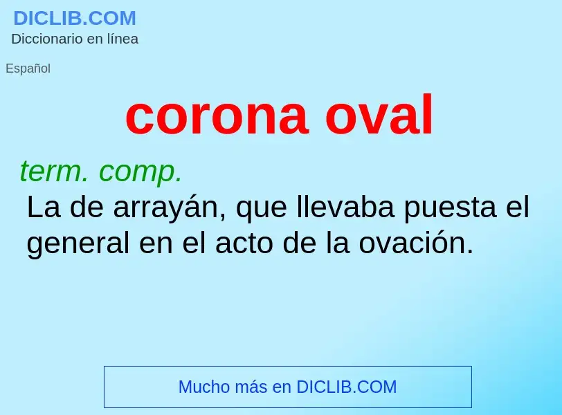 What is corona oval - meaning and definition