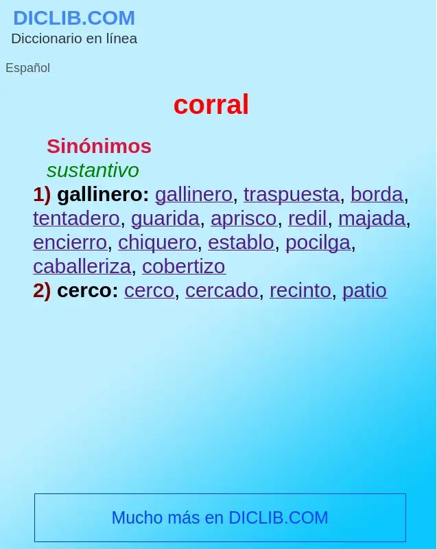Wat is corral - definition