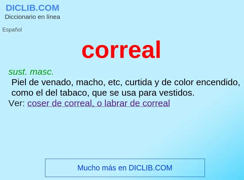 Что такое correal - определение