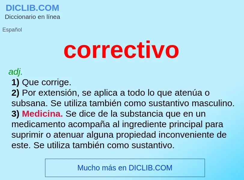 What is correctivo - definition