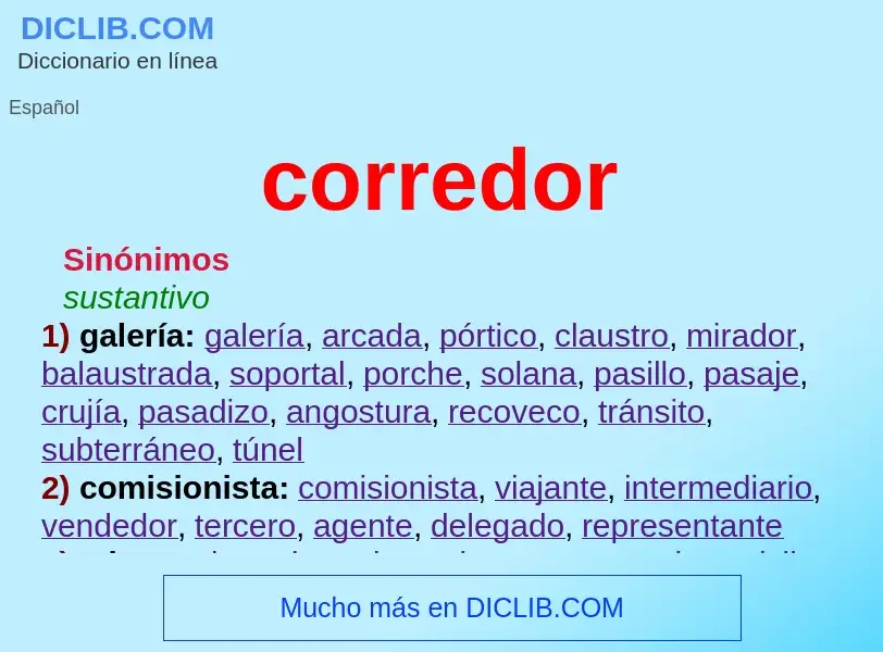 Wat is corredor - definition