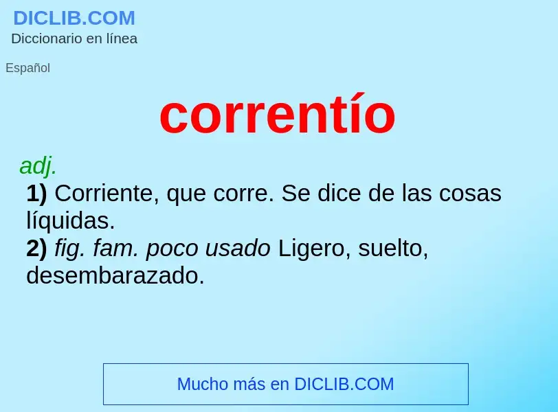 Was ist correntío - Definition