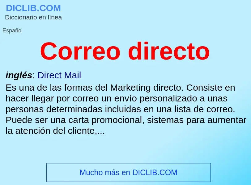 Что такое Correo directo - определение