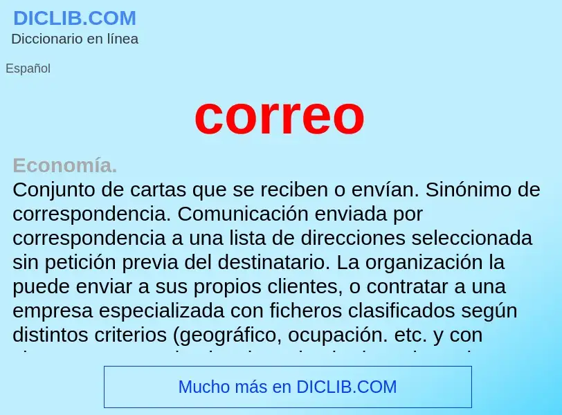 Was ist correo - Definition