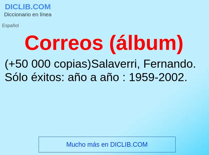 What is Correos (álbum) - meaning and definition