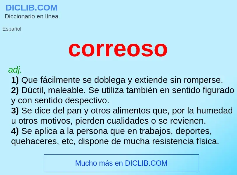 What is correoso - meaning and definition