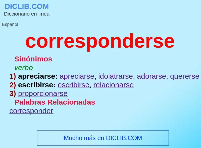 What is corresponderse - definition