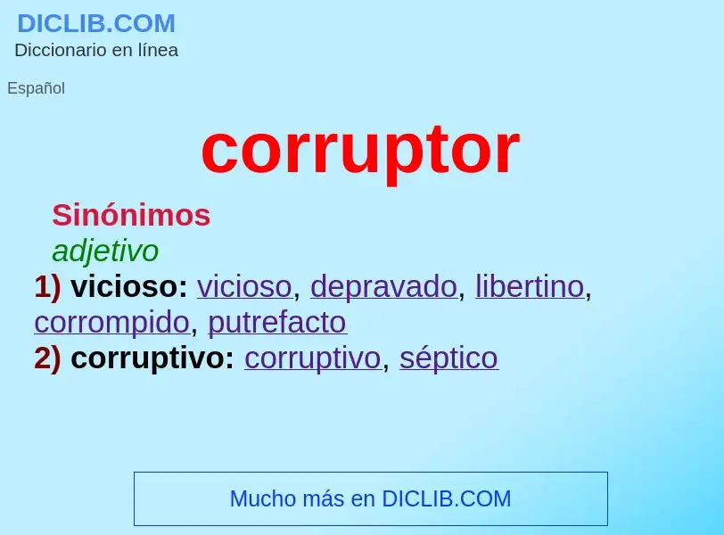 O que é corruptor - definição, significado, conceito