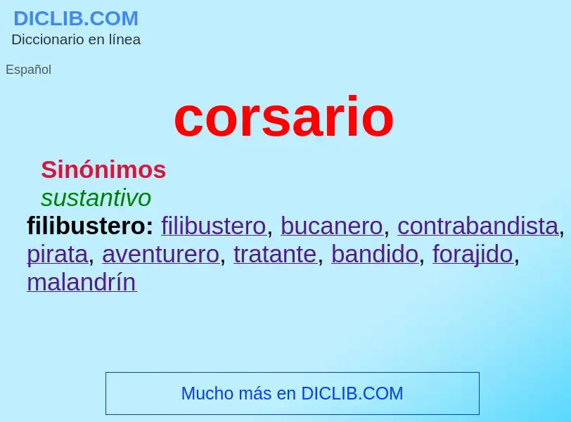 Was ist corsario - Definition