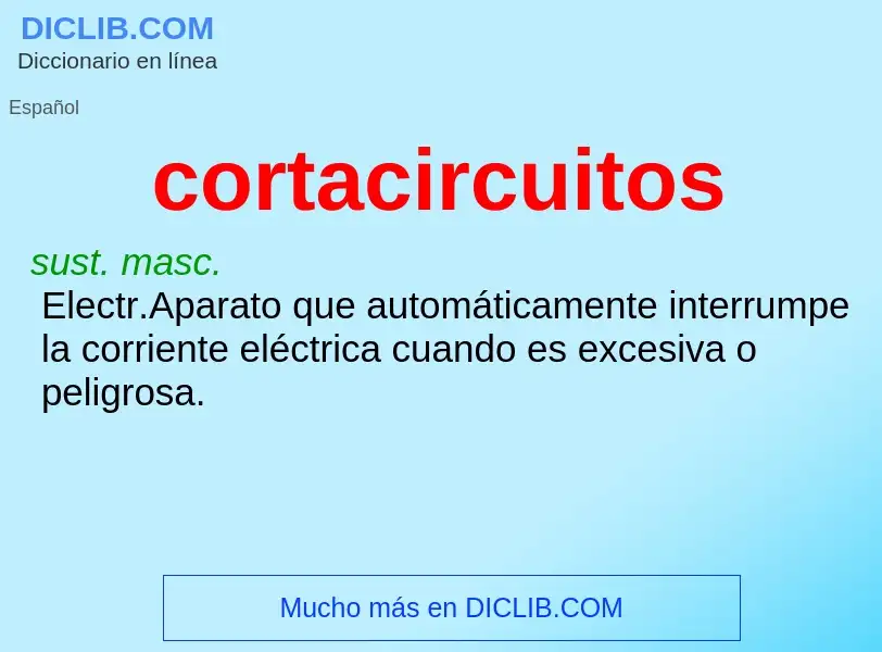 What is cortacircuitos - meaning and definition