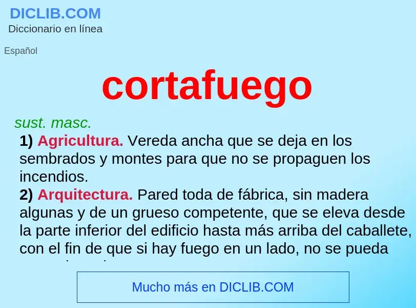 What is cortafuego - meaning and definition