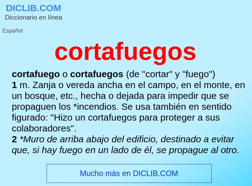 What is cortafuegos - meaning and definition