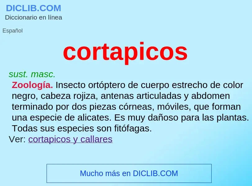 Was ist cortapicos - Definition