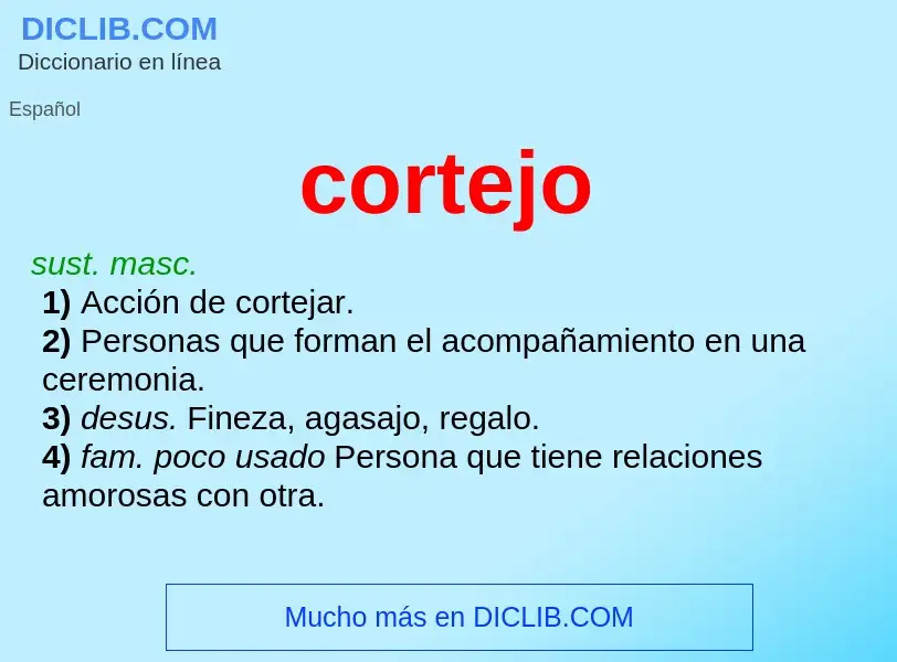 ¿Qué es cortejo? - significado y definición