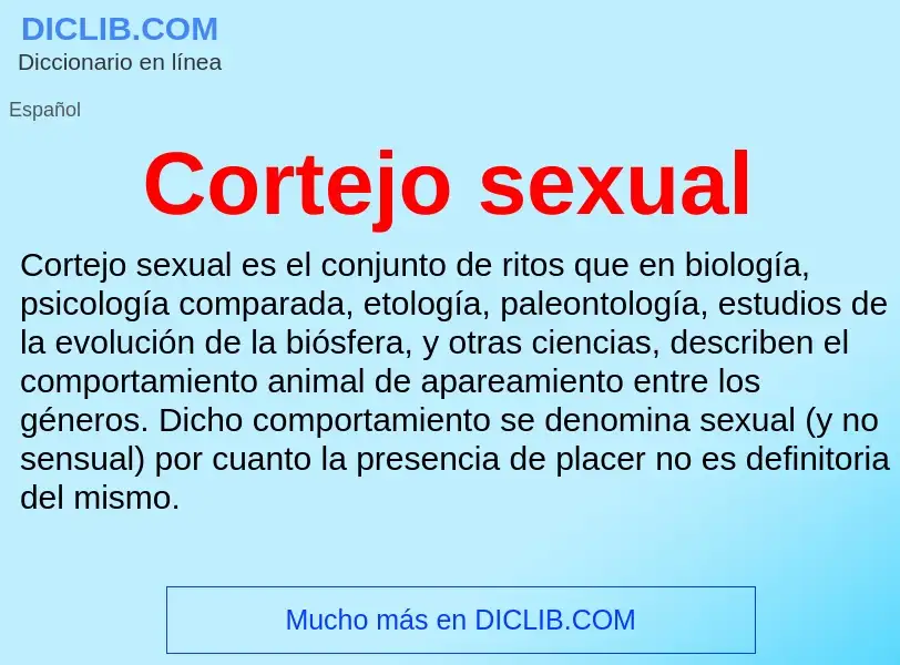 ¿Qué es Cortejo sexual? - significado y definición