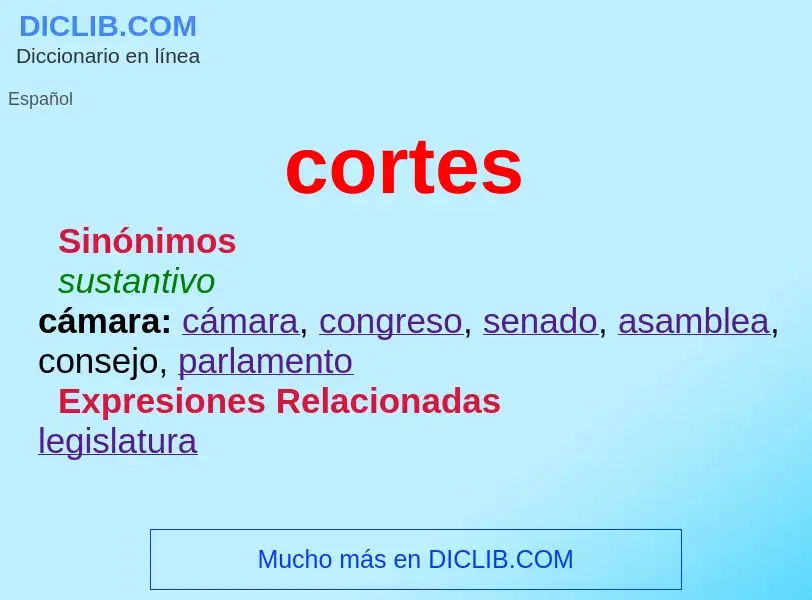 Wat is cortes - definition