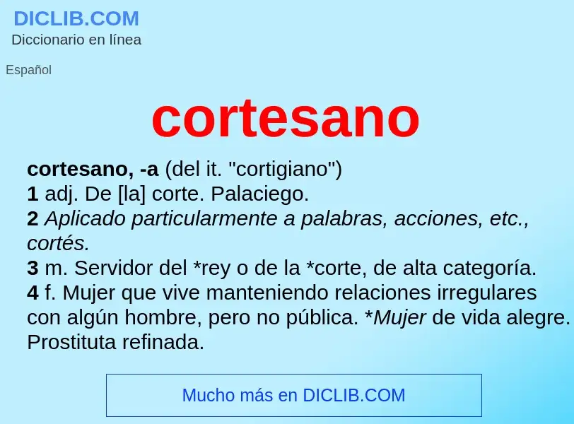 Wat is cortesano - definition