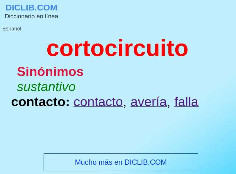 ¿Qué es cortocircuito? - significado y definición