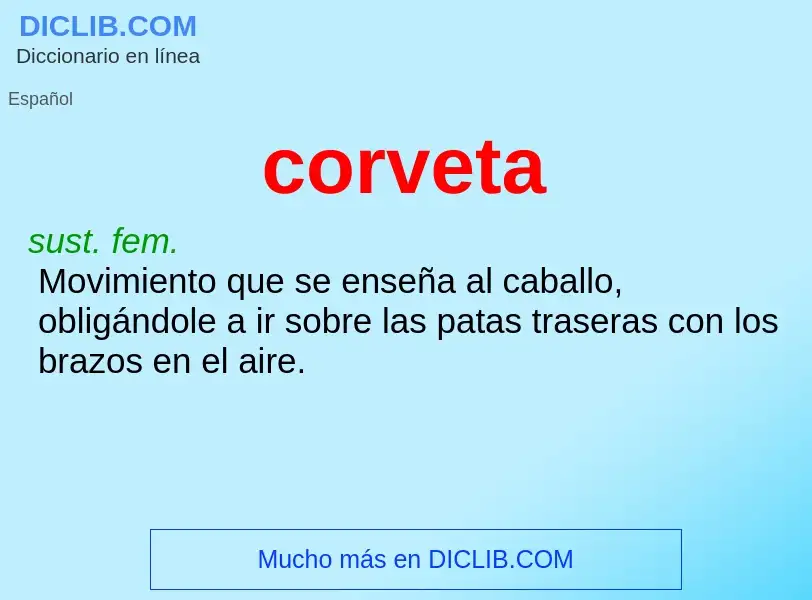 What is corveta - definition