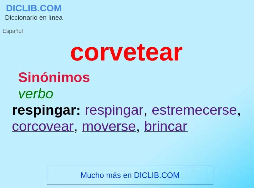 Что такое corvetear - определение