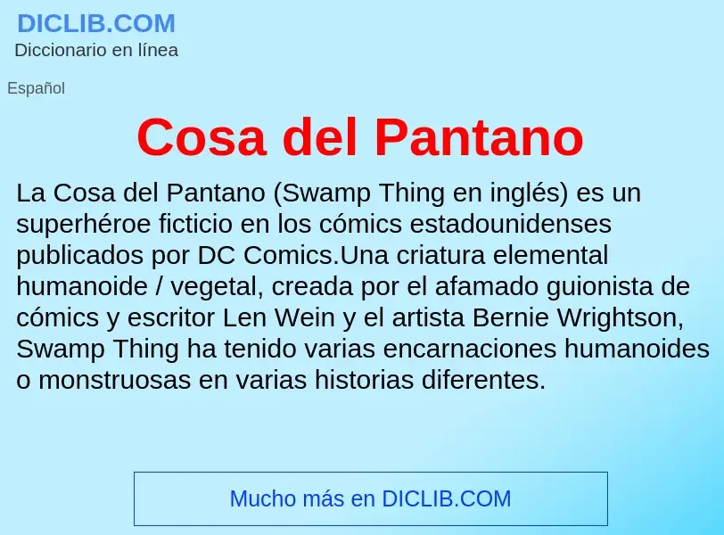 What is Cosa del Pantano - definition