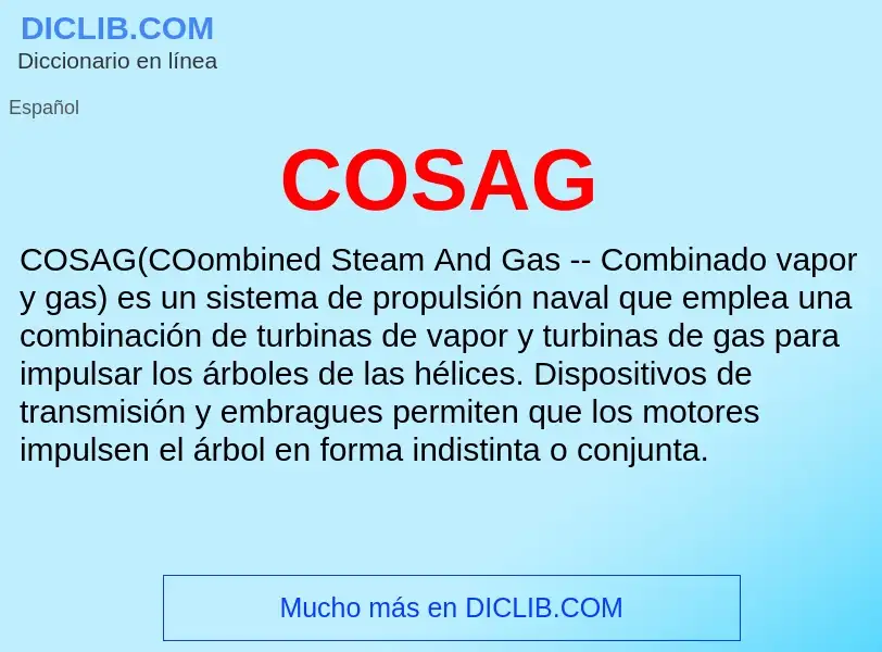 ¿Qué es COSAG? - significado y definición