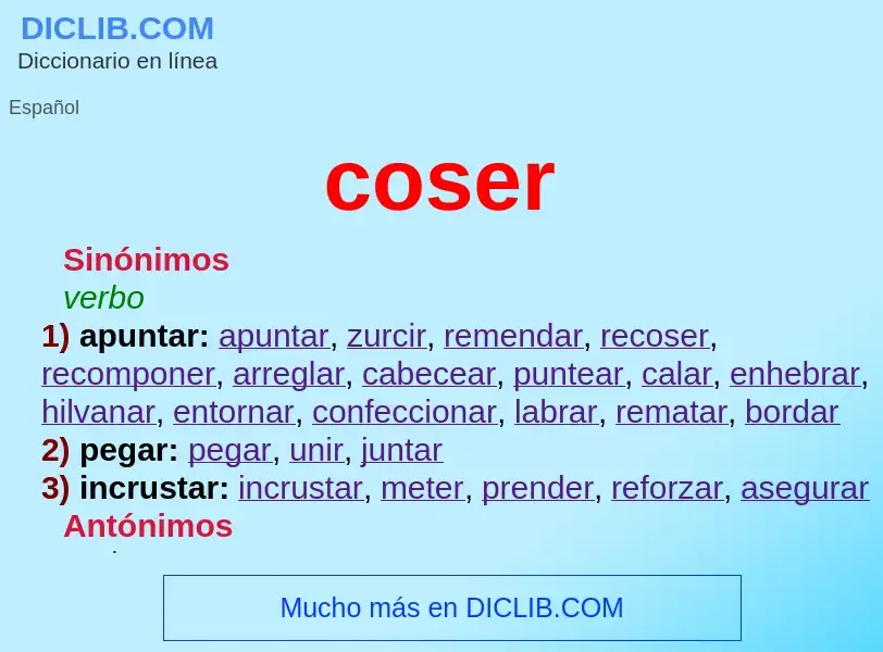 Wat is coser - definition