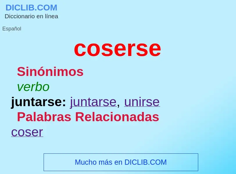 What is coserse - definition