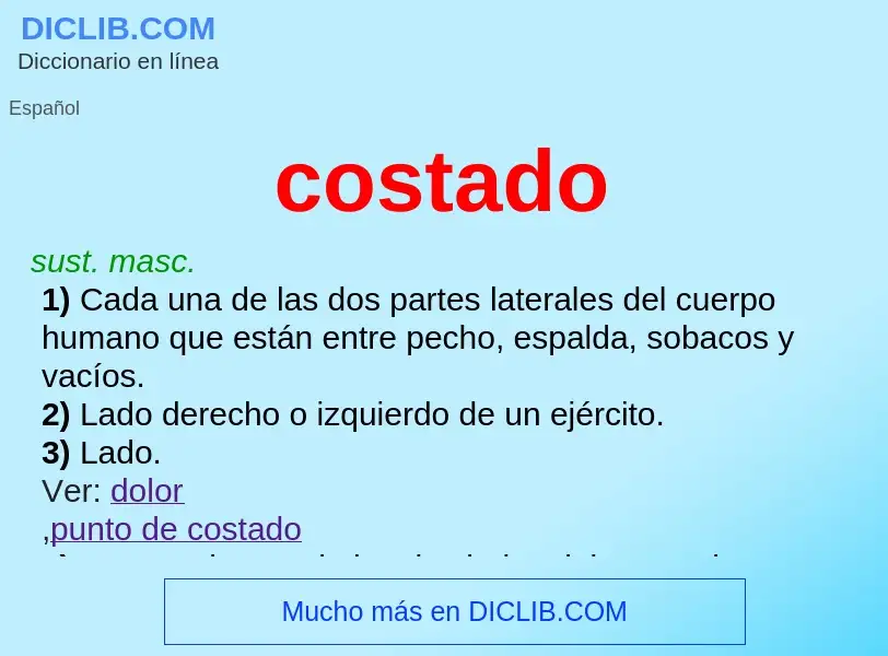 Was ist costado - Definition