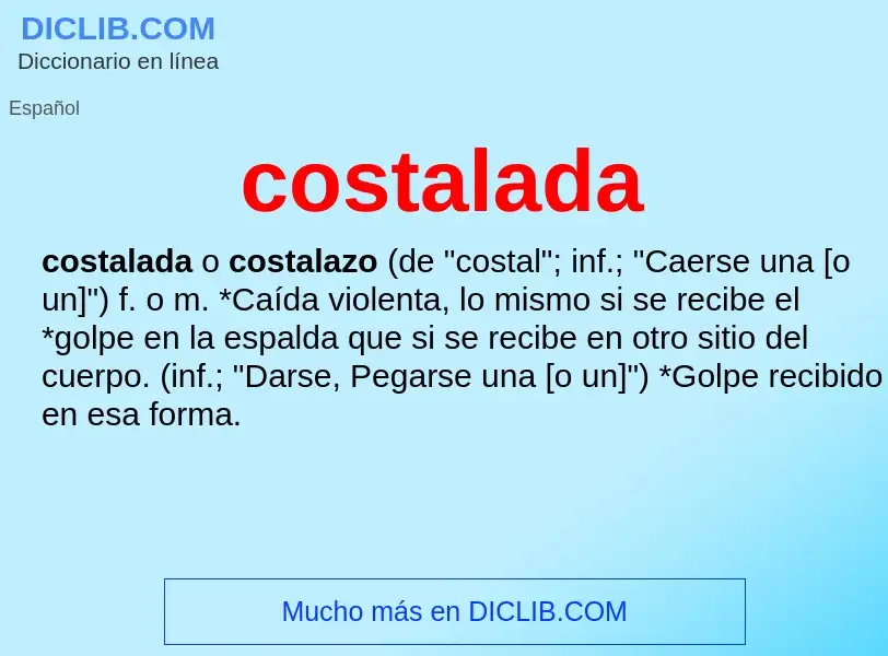 O que é costalada - definição, significado, conceito