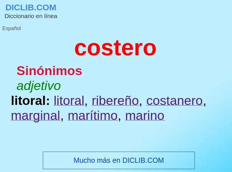 Wat is costero - definition