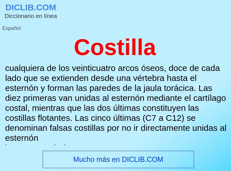 What is Costilla - meaning and definition