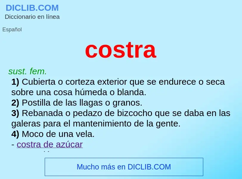 O que é costra - definição, significado, conceito