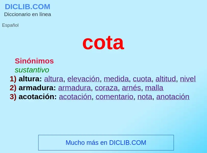 What is cota - meaning and definition